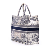 Large Canvas Embroidered Around The World Book Tote